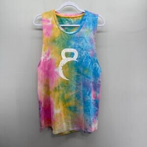 Zyia Active Kettle Moon Muscle Tank Womens‎ XXXL Rainbow Tie Dye Gym Workout